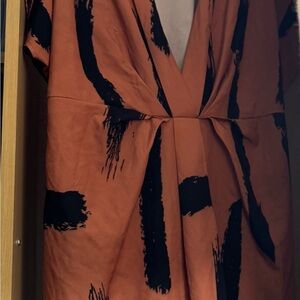 Elegant Black and Orange Women's Dress